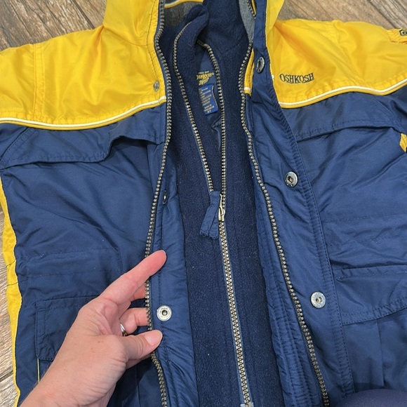 Oshkosh yellow blue toddler jacket 3t - Picture 4 of 6